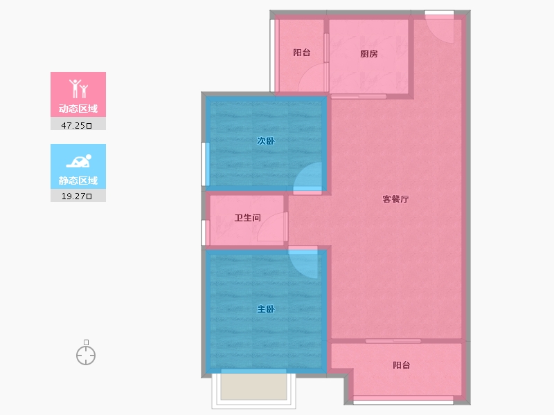 广东省-深圳市-大冲城市花园-58.99-户型库-动静分区