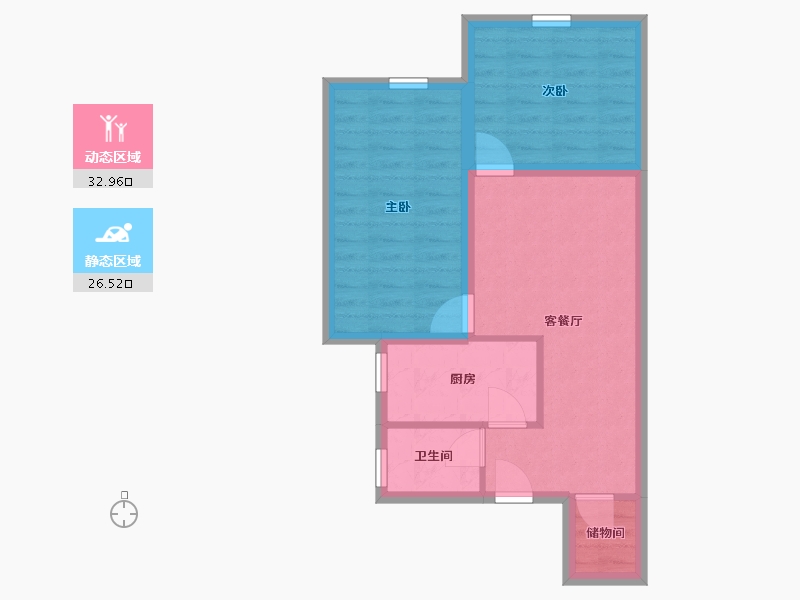 广东省-深圳市-龙佳园-52.57-户型库-动静分区