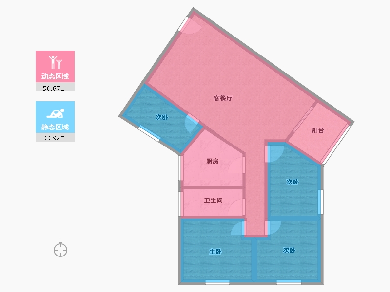 广东省-深圳市-金丽豪苑-74.70-户型库-动静分区