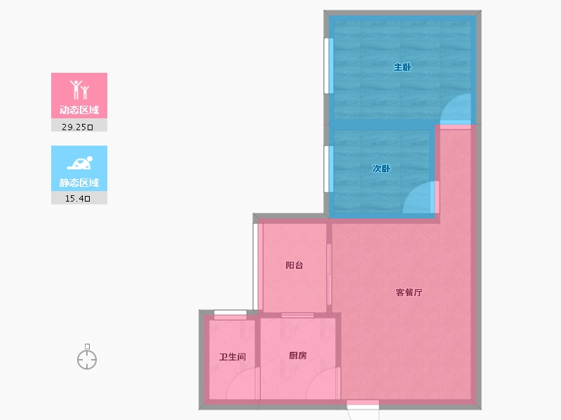 广东省-深圳市-汇鑫花园-38.93-户型库-动静分区