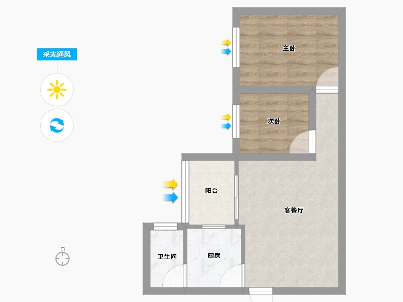 广东省-深圳市-汇鑫花园-38.93-户型库-采光通风