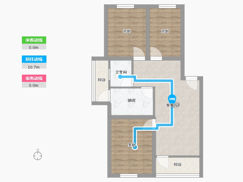 广东省-深圳市-田苑小区-60.47-户型库-动静线