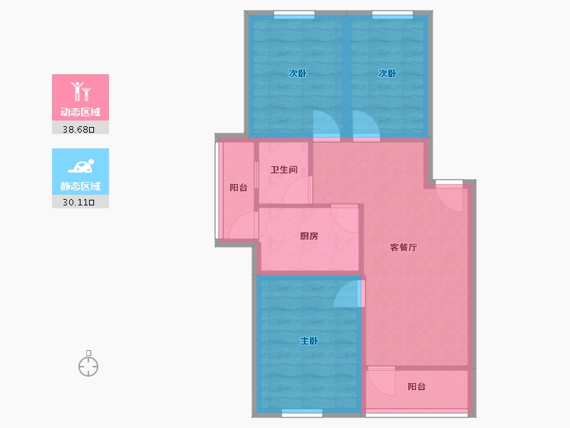 广东省-深圳市-田苑小区-60.47-户型库-动静分区