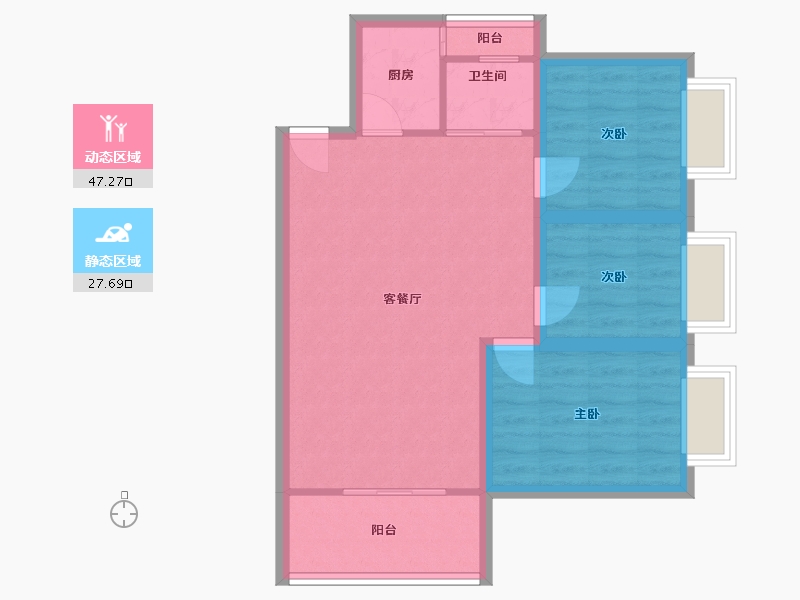 广东省-深圳市-鸿洲新都-67.04-户型库-动静分区