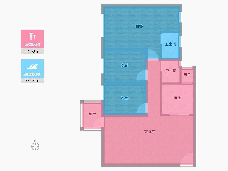 广东省-深圳市-星海名城（二期）-70.47-户型库-动静分区