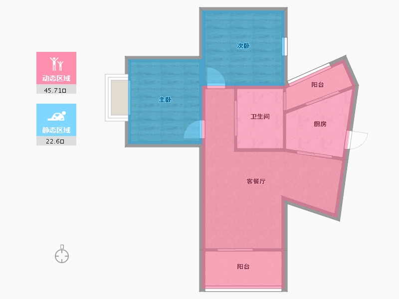 广东省-深圳市-银兴苑-60.86-户型库-动静分区