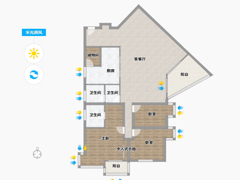 广东省-深圳市-锦绣花园四期-138.10-户型库-采光通风