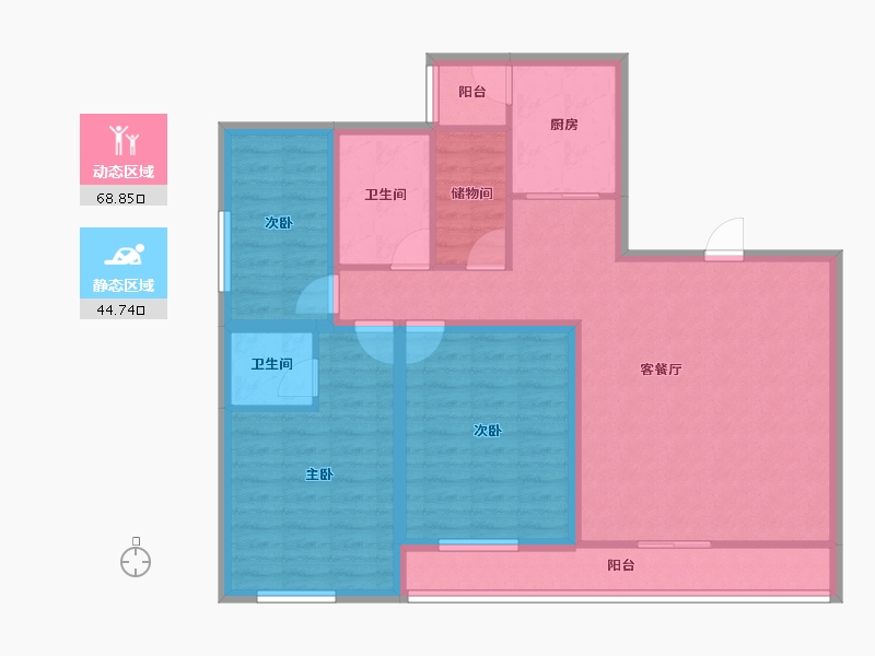 广东省-深圳市-鸿翔花园-101.11-户型库-动静分区