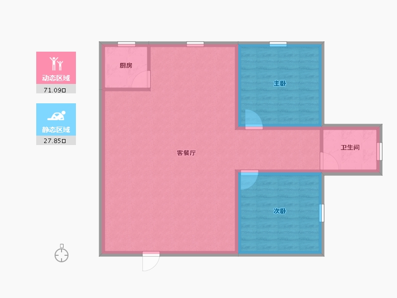 广东省-深圳市-同乐大厦-90.34-户型库-动静分区