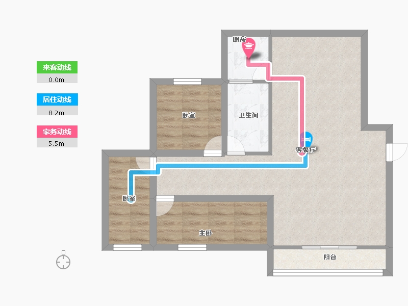 广东省-深圳市-金山花园-64.50-户型库-动静线