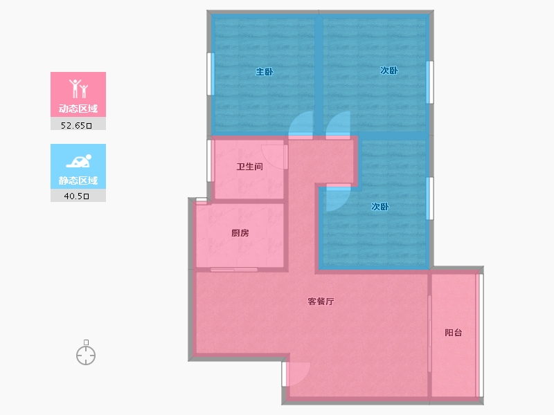 广东省-深圳市-太子山庄-83.16-户型库-动静分区