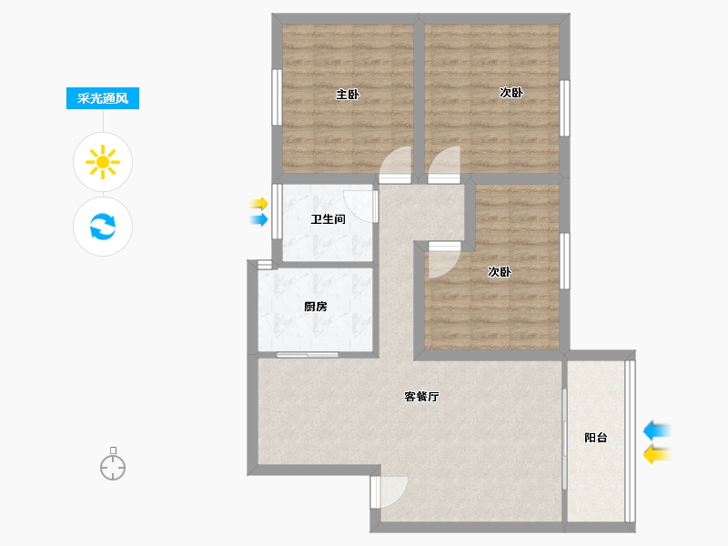 广东省-深圳市-太子山庄-83.16-户型库-采光通风