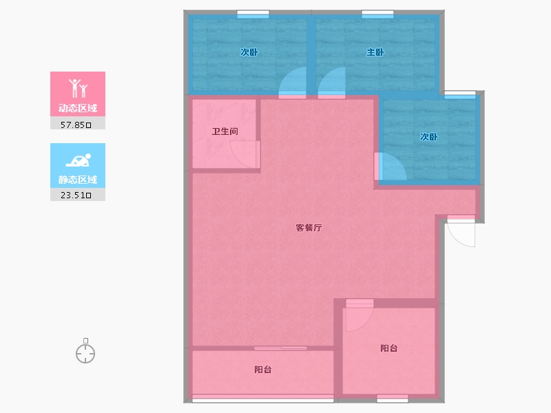 广东省-深圳市-翠珠小区-72.47-户型库-动静分区