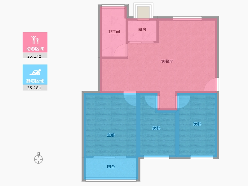 广东省-深圳市-贝丽花园-62.42-户型库-动静分区