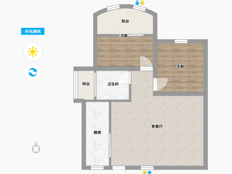 广东省-深圳市-港逸豪庭-58.11-户型库-采光通风