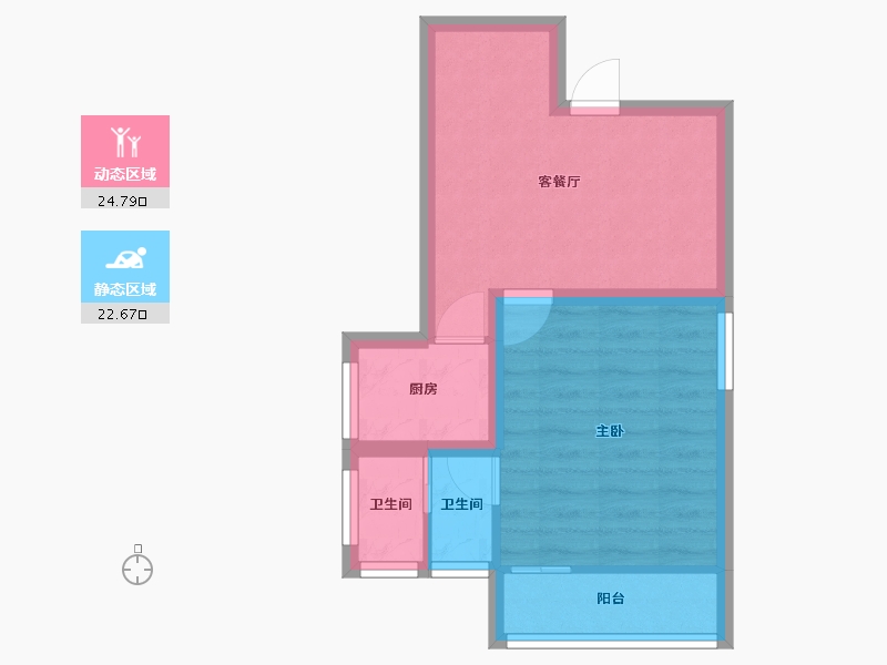 广东省-深圳市-双城世纪大厦-41.60-户型库-动静分区