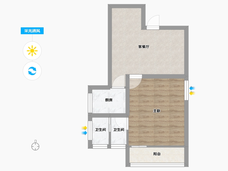 广东省-深圳市-双城世纪大厦-41.60-户型库-采光通风