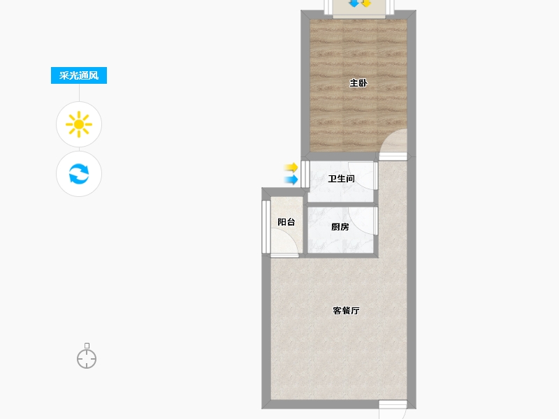 广东省-深圳市-东港中心大厦-34.95-户型库-采光通风