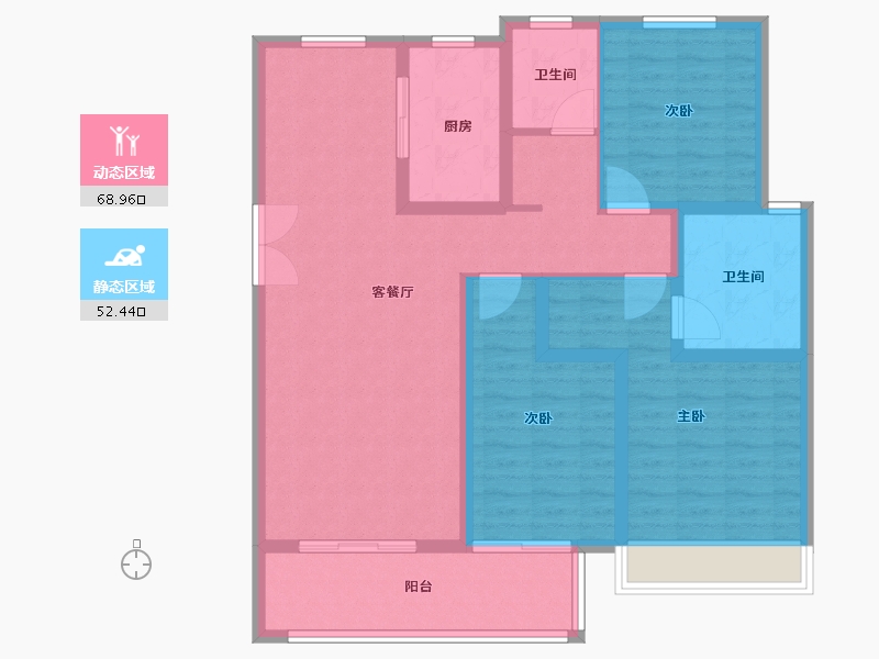 河南省-焦作市-东方今典境界-108.80-户型库-动静分区