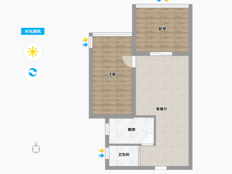 广东省-深圳市-龙佳园-56.78-户型库-采光通风