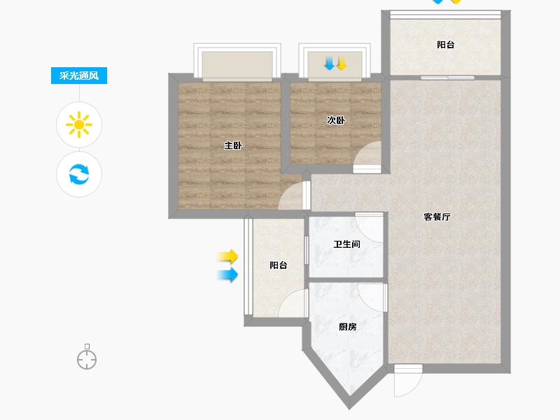 广东省-深圳市-天朗风清-62.42-户型库-采光通风