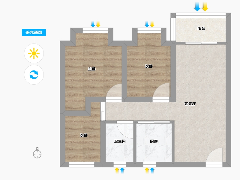 广东省-深圳市-雅仕居-42.80-户型库-采光通风