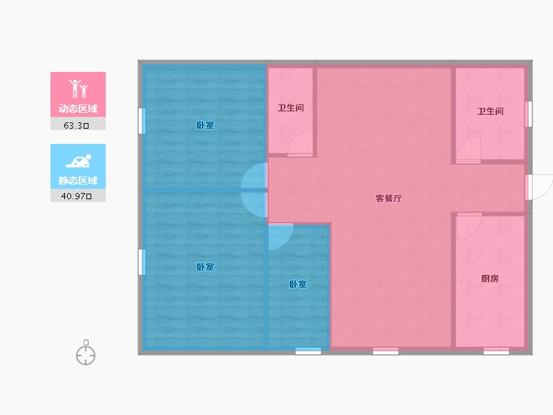 广东省-深圳市-港逸豪庭-96.16-户型库-动静分区