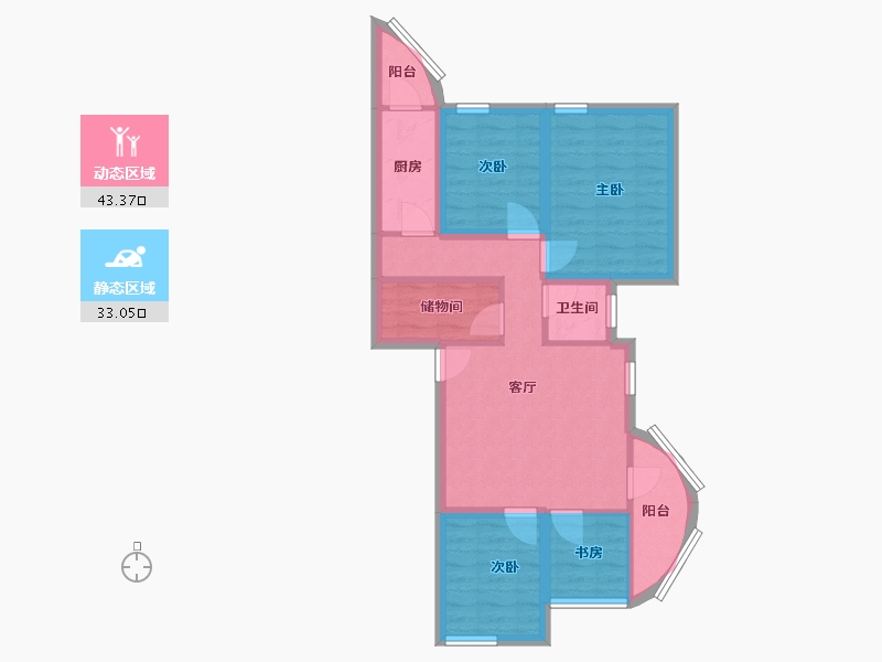 广东省-深圳市-祥祺花园-67.20-户型库-动静分区