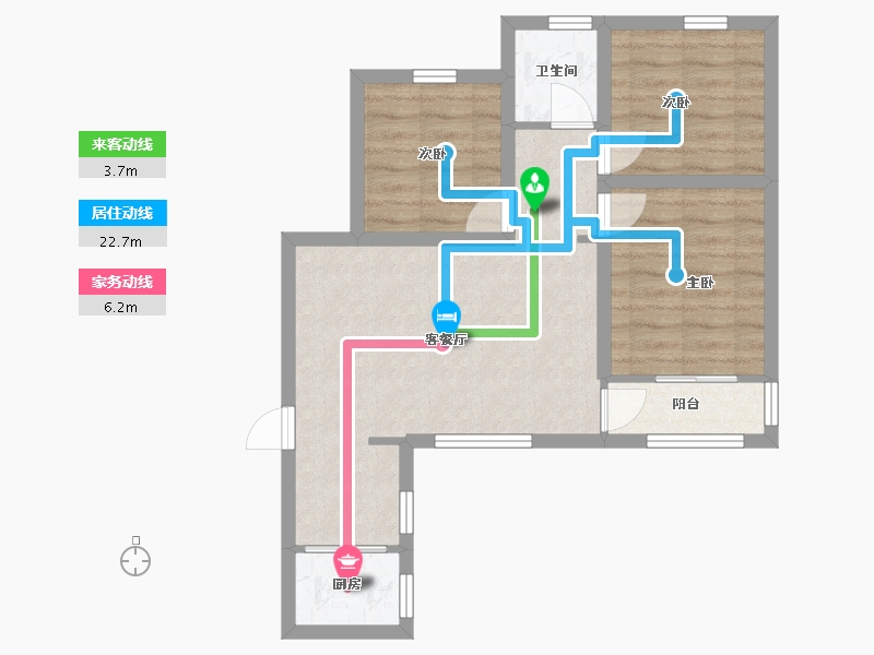 广东省-深圳市-荔苑小区(北区)-60.06-户型库-动静线