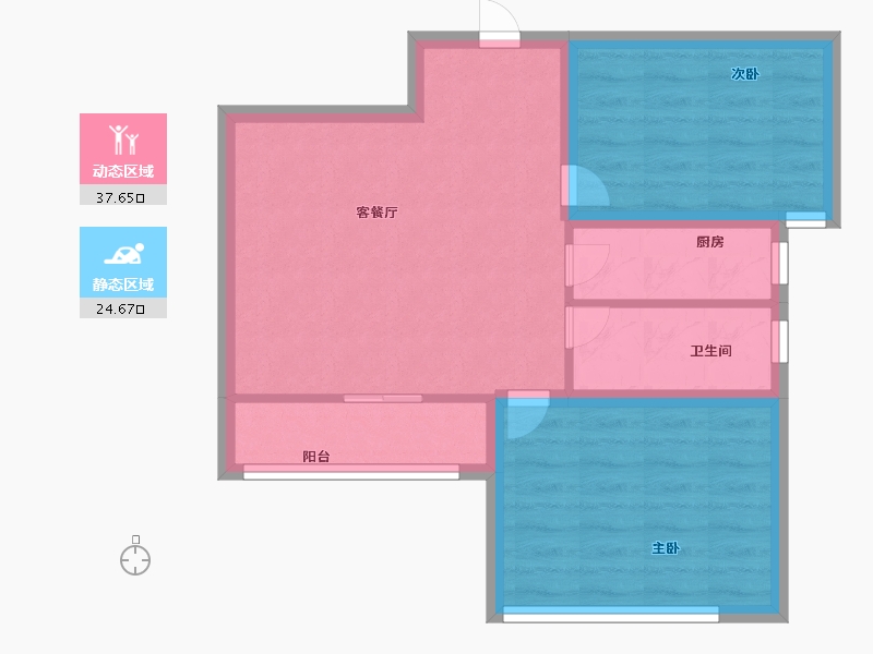 广东省-深圳市-新银座大厦-55.19-户型库-动静分区