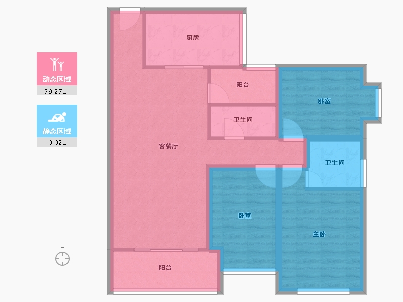 广东省-深圳市-大冲城市花园-88.49-户型库-动静分区