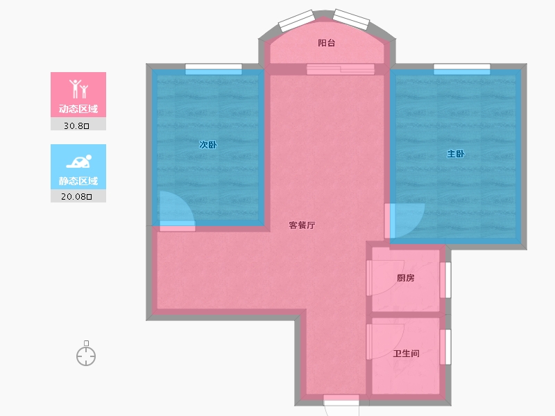 广东省-深圳市-东悦名轩-44.64-户型库-动静分区