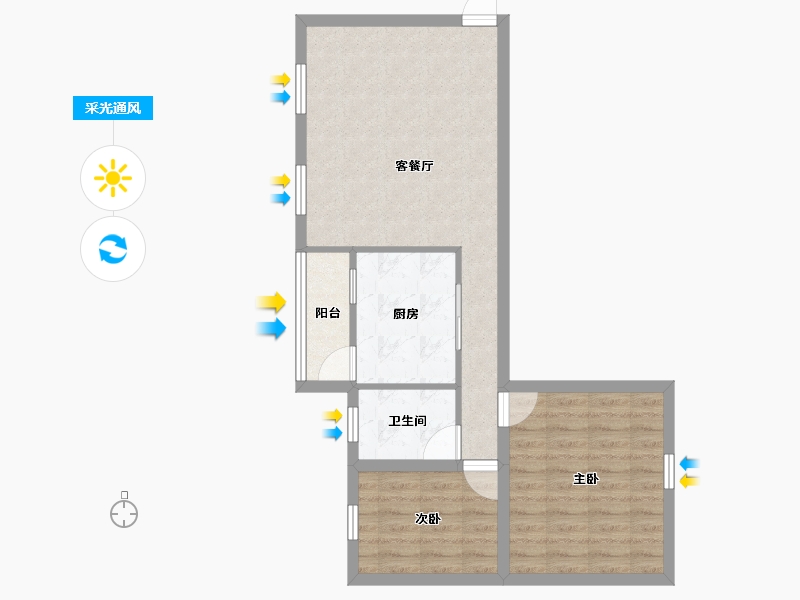 广东省-深圳市-南新苑-62.91-户型库-采光通风