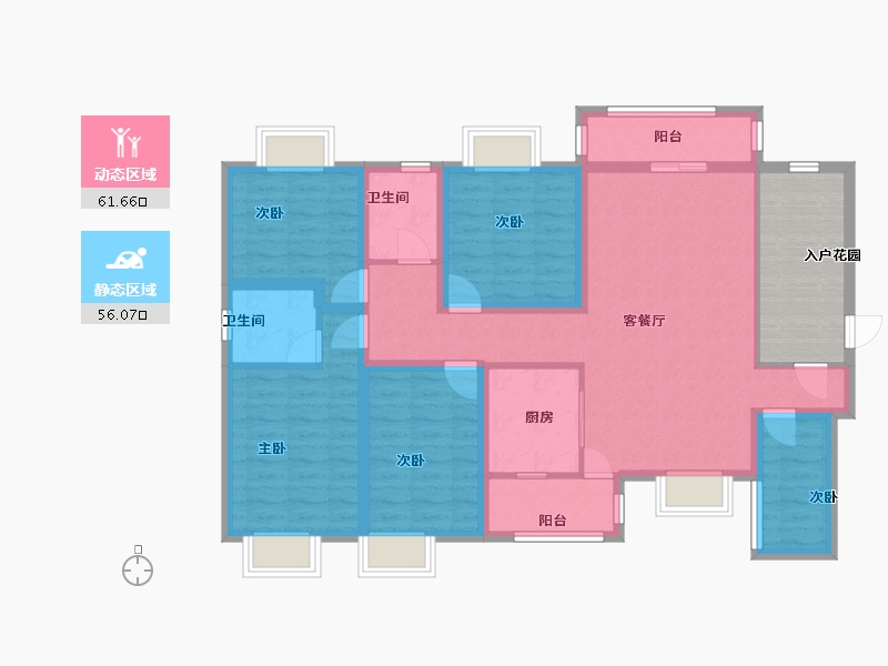 广东省-深圳市-华晖云门-112.95-户型库-动静分区