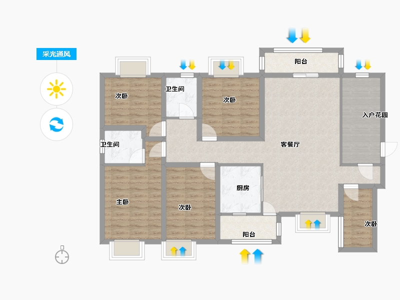 广东省-深圳市-华晖云门-112.95-户型库-采光通风