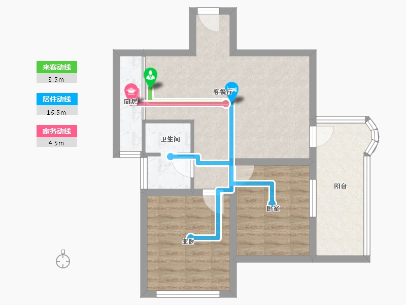 广东省-深圳市-太子山庄-60.39-户型库-动静线