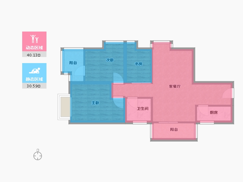 广东省-深圳市-时代骄子大厦-62.20-户型库-动静分区