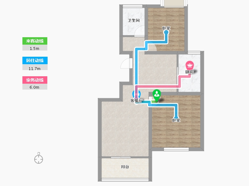 广东省-深圳市-创新花园-66.24-户型库-动静线