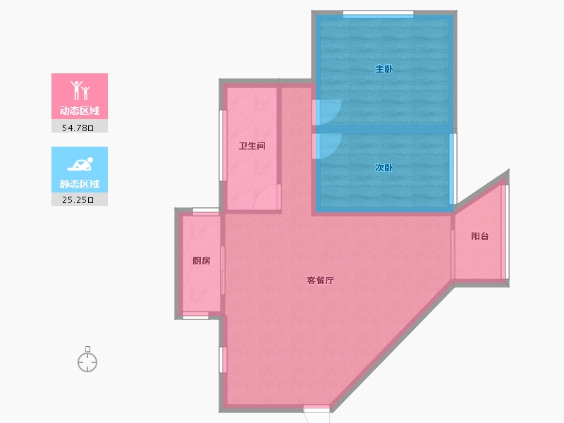 广东省-深圳市-洪湖花园-71.90-户型库-动静分区