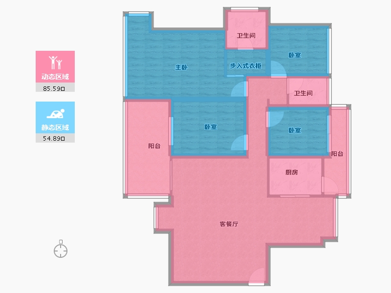 广东省-深圳市-幸福城二期-125.60-户型库-动静分区