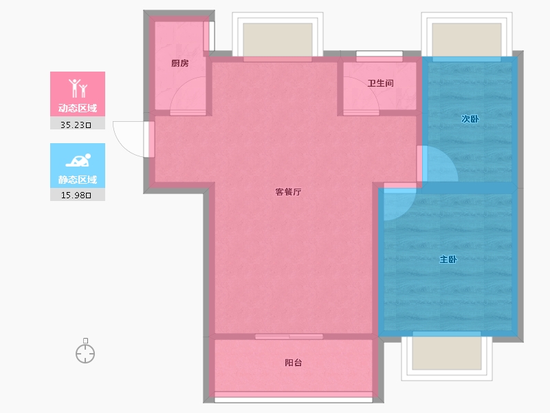 广东省-深圳市-旺海怡苑-45.16-户型库-动静分区