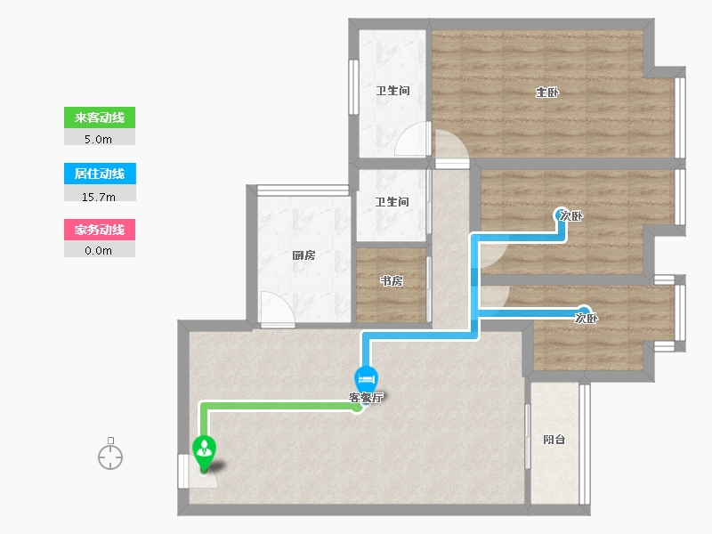 广东省-深圳市-美荔园-87.56-户型库-动静线