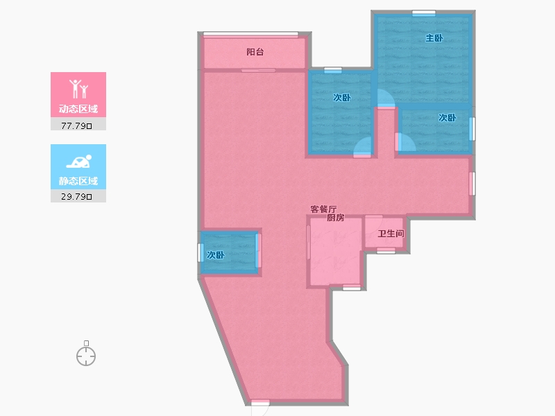 广东省-深圳市-名家富居-96.00-户型库-动静分区