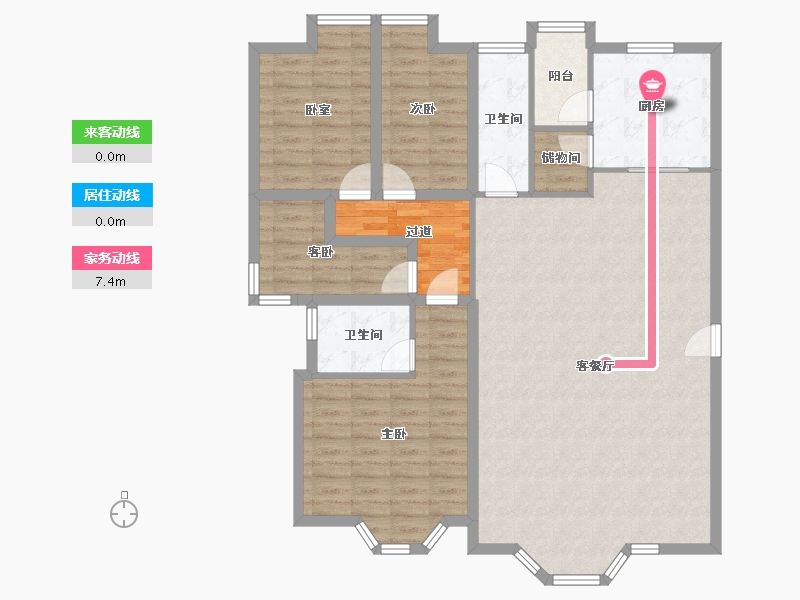 广东省-深圳市-百仕达花园(一期)-122.70-户型库-动静线