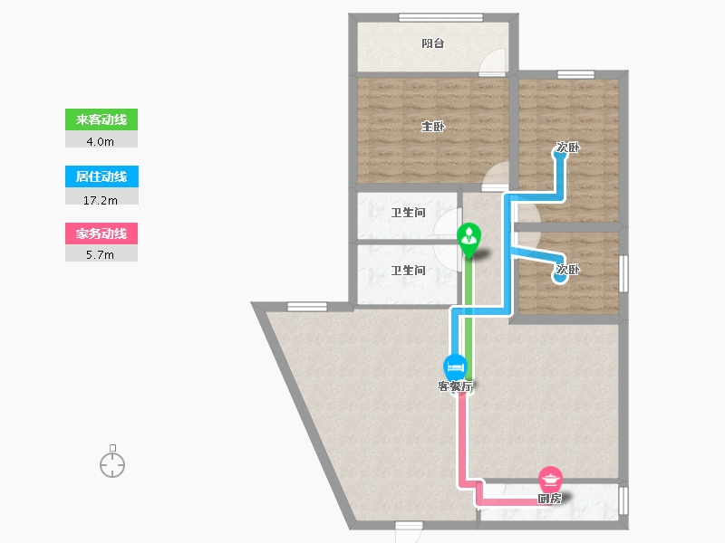 广东省-深圳市-文华花园(罗湖)-104.20-户型库-动静线