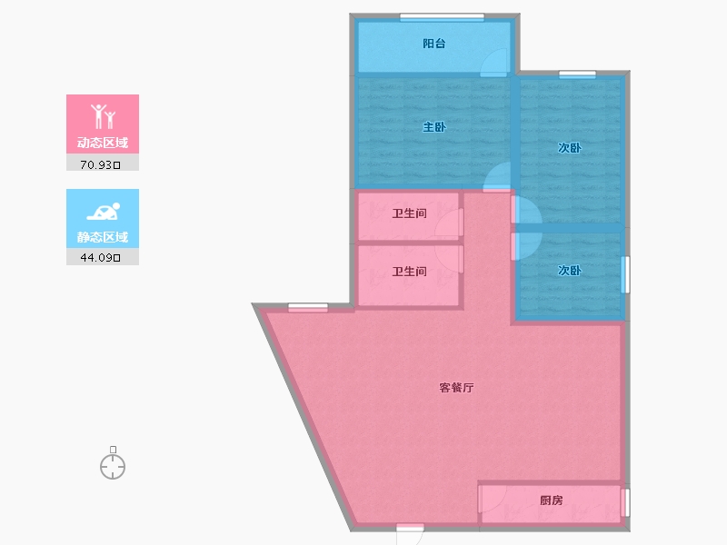 广东省-深圳市-文华花园(罗湖)-104.20-户型库-动静分区