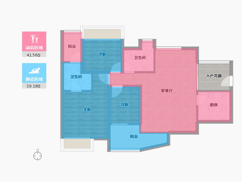 广东省-深圳市-信义假日名城(五期)-76.21-户型库-动静分区