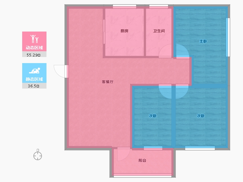 广东省-深圳市-嘉宾花园-81.74-户型库-动静分区