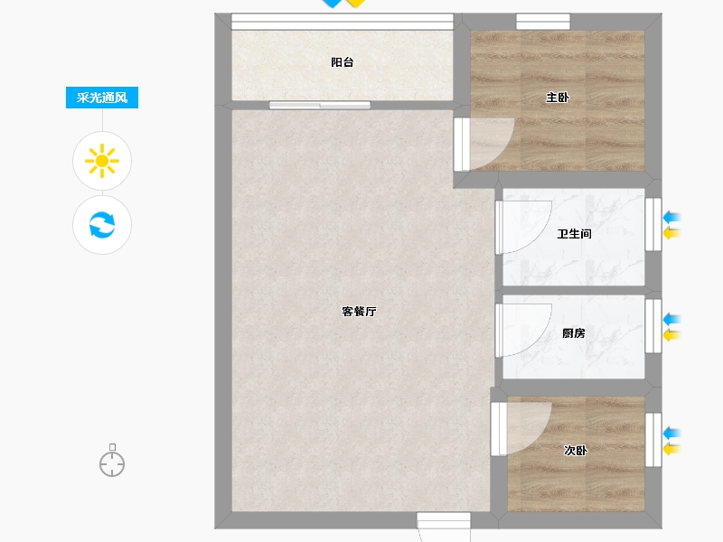 广东省-深圳市-双城世纪大厦-41.45-户型库-采光通风