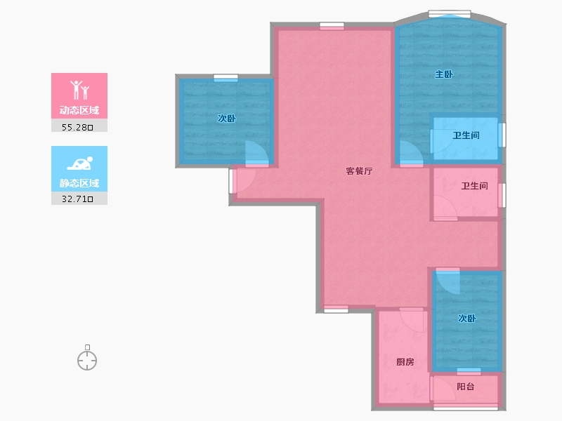 广东省-深圳市-汇景豪苑-78.08-户型库-动静分区